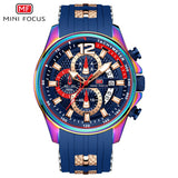 New Mini Focus Watch 0350 Top New Luxury Quartz Illusory Color Men Waterproof Sports Wristwatches Silicone Strap Clock  Gift