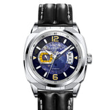 For lobinni Top Brand Men's Sports Watch Square Luminous Pointer Automatic Mechanical Charm Miyota Movement Water Resistant