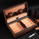 Estuche de viaje para cigarros en stock - Humidor de cuero sintético de madera personalizado para accesorios de almacenamiento de cigarros Entrega rápida