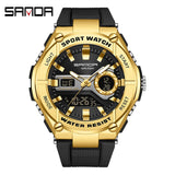 SANDA New Men's Watches Outdoor Sport Quartz Digital Watch 50M Waterproof Wristwatch for Men Relogio Masculino 3123 Clock