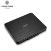 CIGARLOONG Light Luxury Aviation Aluminum Sponge Lined Portable Cigar Humidor with Gift Box Packaging