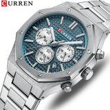2025 New CURREN Watch for Men  8440 Stainless Steel Chronograph Male Wrist Watches Waterproof Luminous Quartz Man Wristwatches