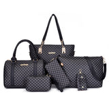 2022 New Ladies Fashion Handbags Set Wholesale Mini Purse Casual Tote Durable Zipper Closure 6 Pieces Women's Shoulder Bags