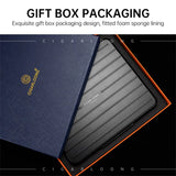 CIGARLOONG Light Luxury Aviation Aluminum Sponge Lined Portable Cigar Humidor with Gift Box Packaging