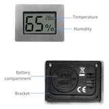Minipro Digital LCD Termohigrómetro Medidor de Temperatura y Humedad para Cajas de Puros, Humidor, Terrario, Incubadoras de Huevos