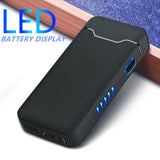 New Ignition Arc USB Electric Lighter Metal Rechargeable Cigar Lighter Battery Display Big Flame Lighter Gift