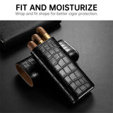 CIGARLOONG High Quality Leather Cigar Tube Cigars Case Humidor 3 Finger Cigar Box Travel Portable Luxury Durable With Cutter