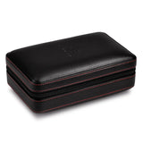 Luxury Portable Cigar Humidor, Genuine Leather Travel Case with Humidifier, 4-6 Cigar Capacity Custom Logo