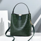 Fashionable New alligator Pattern for Women Bucket Shoulder Cross Body Bag With a Good Look at High Quality of the Handbags