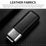 CIGARLOONG Étui à Cigares en Acier Inoxydable Humidor Anti-pression Cuir de Luxe Humidification Portable Humidor de Voyage