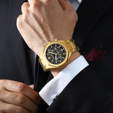 2025 New CURREN Watch for Men  8440 Stainless Steel Chronograph Male Wrist Watches Waterproof Luminous Quartz Man Wristwatches