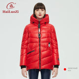 HaiLuoZi 2022 New Winter Women's Jacket Warm and Thick Fashion Female Parka High Quality Zipper Design Hooded Coat Women 886