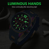 New Mini Focus Watch 0350 Top New Luxury Quartz Illusory Color Men Waterproof Sports Wristwatches Silicone Strap Clock  Gift