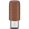 CIGARLOONG Étui à Cigares en Acier Inoxydable Humidor Anti-pression Cuir de Luxe Humidification Portable Humidor de Voyage
