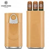 CIGARLOONG High Quality Leather Cigar Tube Cigars Case Humidor 3 Finger Cigar Box Travel Portable Luxury Durable With Cutter