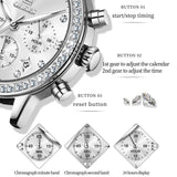OLEVS 9933 Fashion Ladies Watches White Leather Female Waterproof Quartz Watch Women Watch Reloj