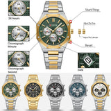 2025 New CURREN Watch for Men  8440 Stainless Steel Chronograph Male Wrist Watches Waterproof Luminous Quartz Man Wristwatches