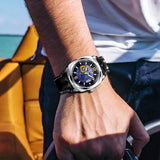 For lobinni Top Brand Men's Sports Watch Square Luminous Pointer Automatic Mechanical Charm Miyota Movement Water Resistant