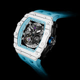 For 2024 New Tonneau Miyota Mechanical Water Resistant Analog Stainless Steel Sapphire Glass Mens Automatic Watch