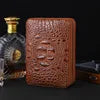 Hot Selling Crocodile Pattern Leather Cigar Humidor Case Portable Travel Waterproof Zipper Cigar Holder Luxury Gift for Men