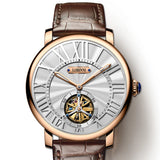 For LOBINNI Custom Luxury Men's Mechanical Watch Waterproof Automatic with Stainless Steel and Leather Band Business Style