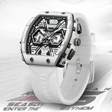 Luxury Fashion Transparent Sports Chronograph Men Water Resist Yellow Color Quartz Customized Watches