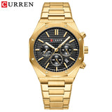 2025 New CURREN Watch for Men  8440 Stainless Steel Chronograph Male Wrist Watches Waterproof Luminous Quartz Man Wristwatches
