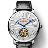 For LOBINNI Custom Luxury Men's Mechanical Watch Waterproof Automatic with Stainless Steel and Leather Band Business Style