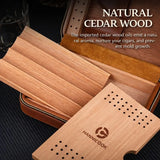 Hot Selling Crocodile Pattern Leather Cigar Humidor Case Portable Travel Waterproof Zipper Cigar Holder Luxury Gift for Men