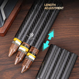 Modern Luxury Carbon Fiber Mirror Cigar Case Lightweight Travel Tube Humidor Pressure Resistant Vintage Cigar Cover Box