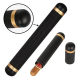 Tubo de almacenamiento de metal pequeño clásico personalizado, humidor de puros de aluminio con diseño de logotipo personalizado