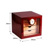 Armario Humidor para Puros de Lujo al por Mayor con Acabado Negro Brillante Tipo Piano, de Madera de Cedro, Estuche de Almacenamiento Hidratante para Bar y Banquetes