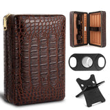 Estuche de viaje para cigarros en stock - Humidor de cuero sintético de madera personalizado para accesorios de almacenamiento de cigarros Entrega rápida