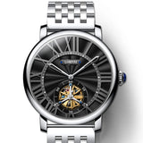 For LOBINNI Custom Luxury Men's Mechanical Watch Waterproof Automatic with Stainless Steel and Leather Band Business Style