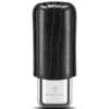 CIGARLOONG Étui à Cigares en Acier Inoxydable Humidor Anti-pression Cuir de Luxe Humidification Portable Humidor de Voyage