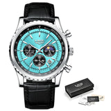 LIGE LG8989 Waterproof Luminous Mens Quartz Watch Wearable Devices Fashion Luxury for Men Watches Stainless Leather Wristwatch