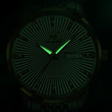 OLEVS 6653  Men's Flywheel design Automatic Mechanical Watch Deep Waterproof Stainless Steel Strap Sapphire Mirror Men Clock