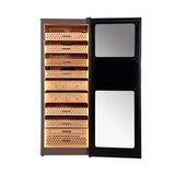 Raching RR980 Brown Biggest Capacity Electronic Cigar Humidor With Cigar Resistance Detection Function