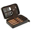Handmade Crazy Horse Genuine Leather Cigar Storage Box Waterproof Travel Customizable Laser Logo Low MOQ Humidors