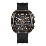 Luxury Fashion Transparent Sports Chronograph Men Water Resist Yellow Color Quartz Customized Watches