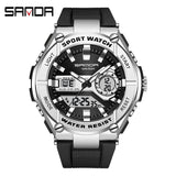 SANDA New Men's Watches Outdoor Sport Quartz Digital Watch 50M Waterproof Wristwatch for Men Relogio Masculino 3123 Clock