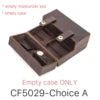 Custom Coffee Color Leather Cigar Humidor 7 Slot Portable Travel Cigar Case with Moisturizing Agent Slot