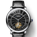 For LOBINNI Custom Luxury Men's Mechanical Watch Waterproof Automatic with Stainless Steel and Leather Band Business Style