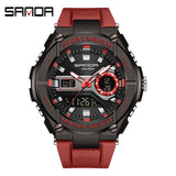 SANDA New Men's Watches Outdoor Sport Quartz Digital Watch 50M Waterproof Wristwatch for Men Relogio Masculino 3123 Clock