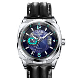 For lobinni Top Brand Men's Sports Watch Square Luminous Pointer Automatic Mechanical Charm Miyota Movement Water Resistant