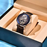 PAGANI DESIGN PD-1796 Automatic Mechanical Men Watches PU Leather Strap 100M Waterproof Timepiece Fashion  Wristwatch for Men
