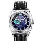 For lobinni Top Brand Men's Sports Watch Square Luminous Pointer Automatic Mechanical Charm Miyota Movement Water Resistant
