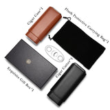 High Quality Leather Cigar Case Box 3-Finger Portable Travel Case Humidors With Cigar Cutter for Outdoor