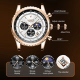 LIGE LG8989 Waterproof Luminous Mens Quartz Watch Wearable Devices Fashion Luxury for Men Watches Stainless Leather Wristwatch