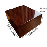 Large Capacity Classic African Teak High-gloss Piano Finish Moisture-Proof Handmade Cigar Cabinet Luxurious Lacquer Humidor Box